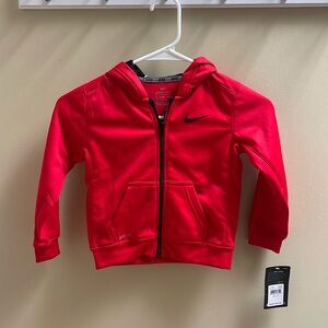 Nike red therma zip up hoodie (3T)